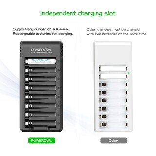 Foto 5 | Pilas Aaa Recargables Powerowl Con Cargador 1000 Mah X8 - Venta Internacional.