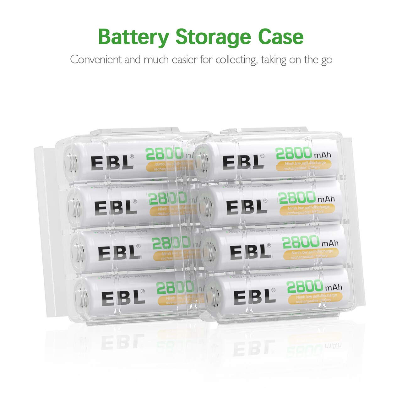 Foto 7 | Baterías Recargables Ebl 2800 Mah Aa, Paquete De 8 Unidades Y Cargador De 8 Compartimentos - Venta Internacional.