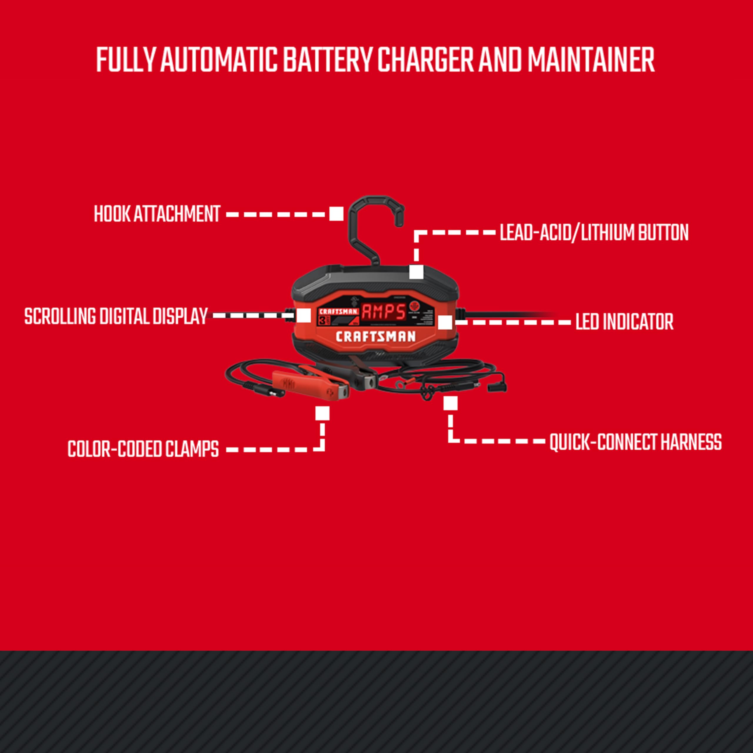 Foto 6 pulgar | Cargador De Baterías Maintainer Desulfator 3a 12v Craftsman Cmxcesm260 - Venta Internacional.