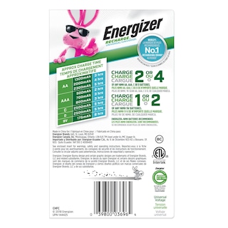 Foto 3 | Cargador De Baterías Energizer Recargable Para C, D, Aa, Aaa, 9v - Venta Internacional.