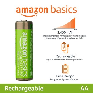 Foto 3 | Baterías Recargables Amazonbasics Aa 2400 Mah X24 Con Cargador - Venta Internacional.