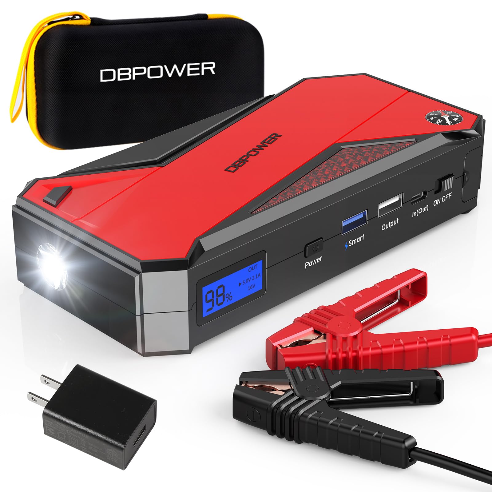 Foto 2 pulgar | Arrancador Portátil Para Coche Dbpower Peak 2000a 18000mah - Venta Internacional.