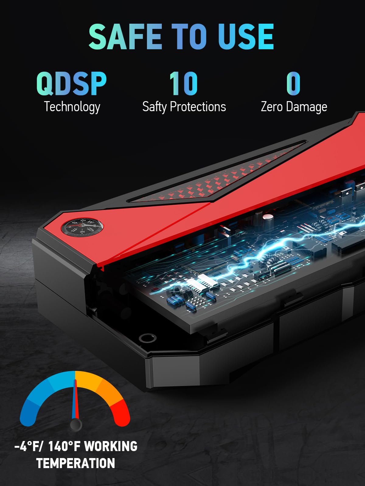 Foto 8 pulgar | Arrancador Portátil Para Coche Dbpower Peak 2000a 18000mah - Venta Internacional.