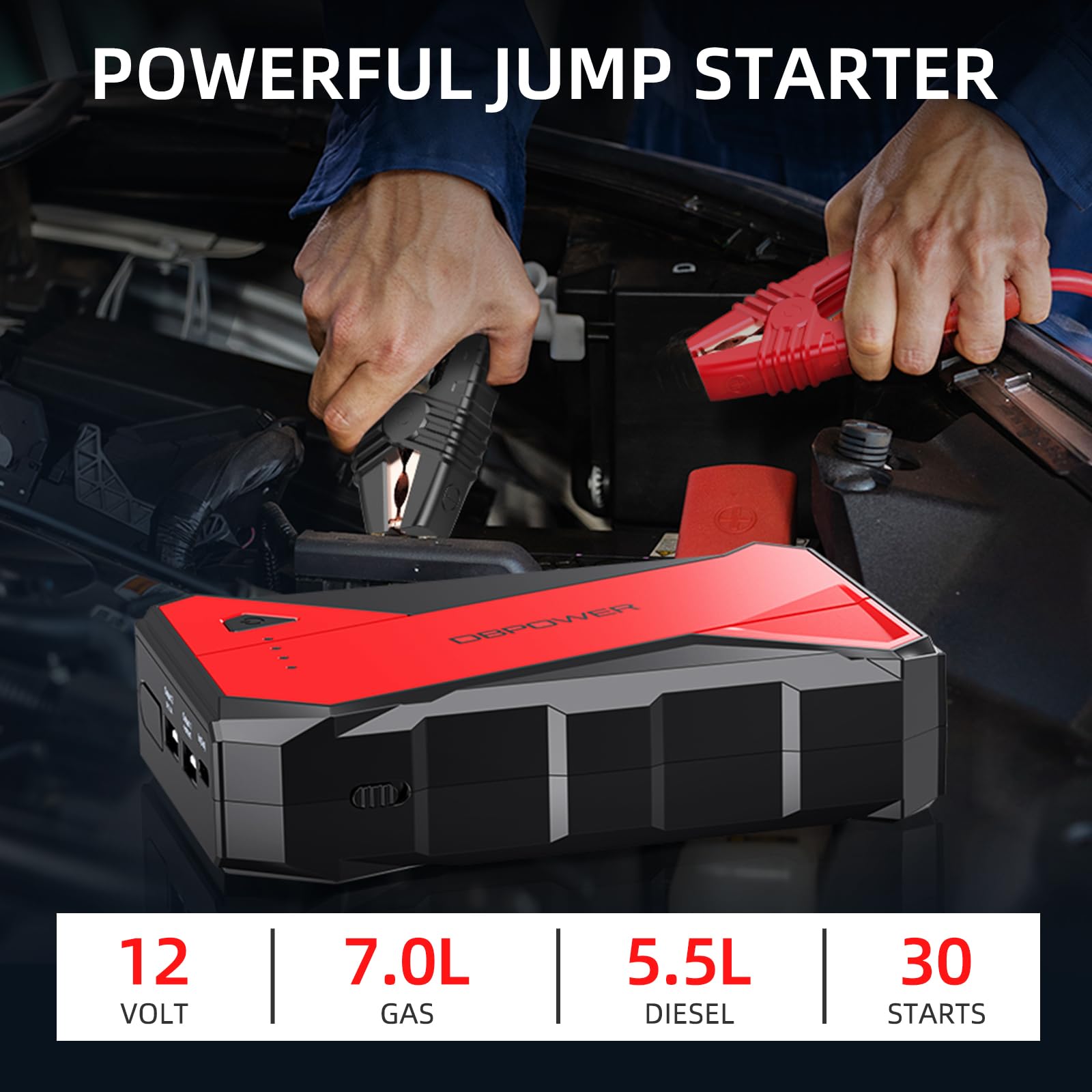 Foto 3 pulgar | Arrancador Portátil Para Coche Dbpower 1000a, 12 V, Iones De Litio - Venta Internacional.