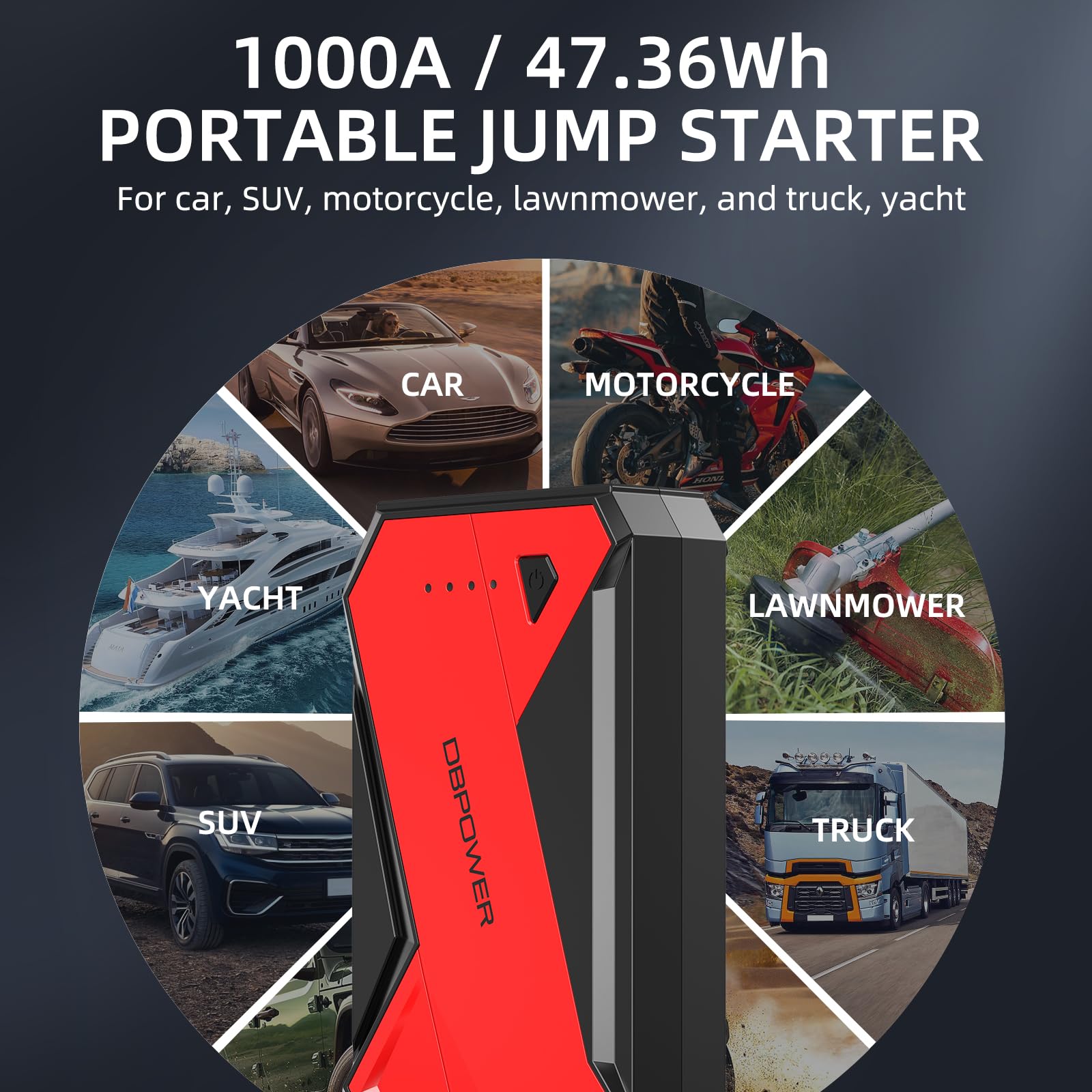 Foto 3 | Arrancador Portátil Para Coche Dbpower 1000a, 12 V, Iones De Litio - Venta Internacional.