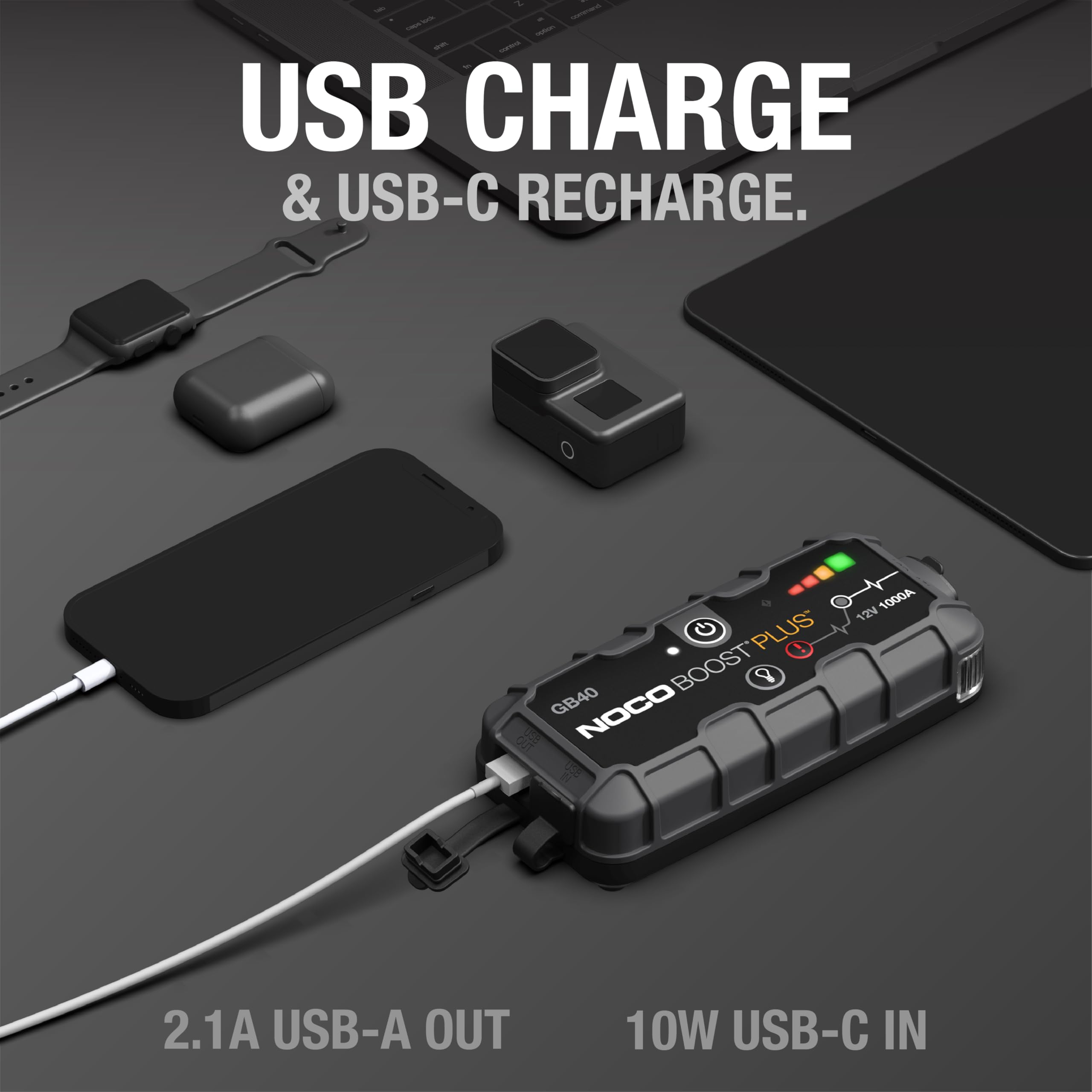 Foto 5 pulgar | Batería De Coche Jump Starter Noco Boost Plus Gb40 1000a 12v - Venta Internacional.