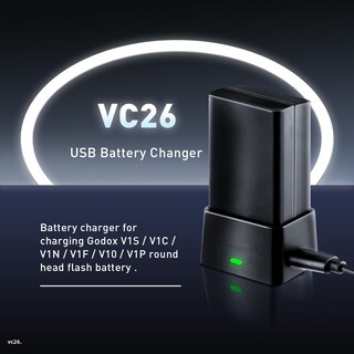 Foto 2 | Cargador De Batería Godox Vc26 Usb Dc 5v 2.0a Para V860iiic Flash - Venta Internacional.