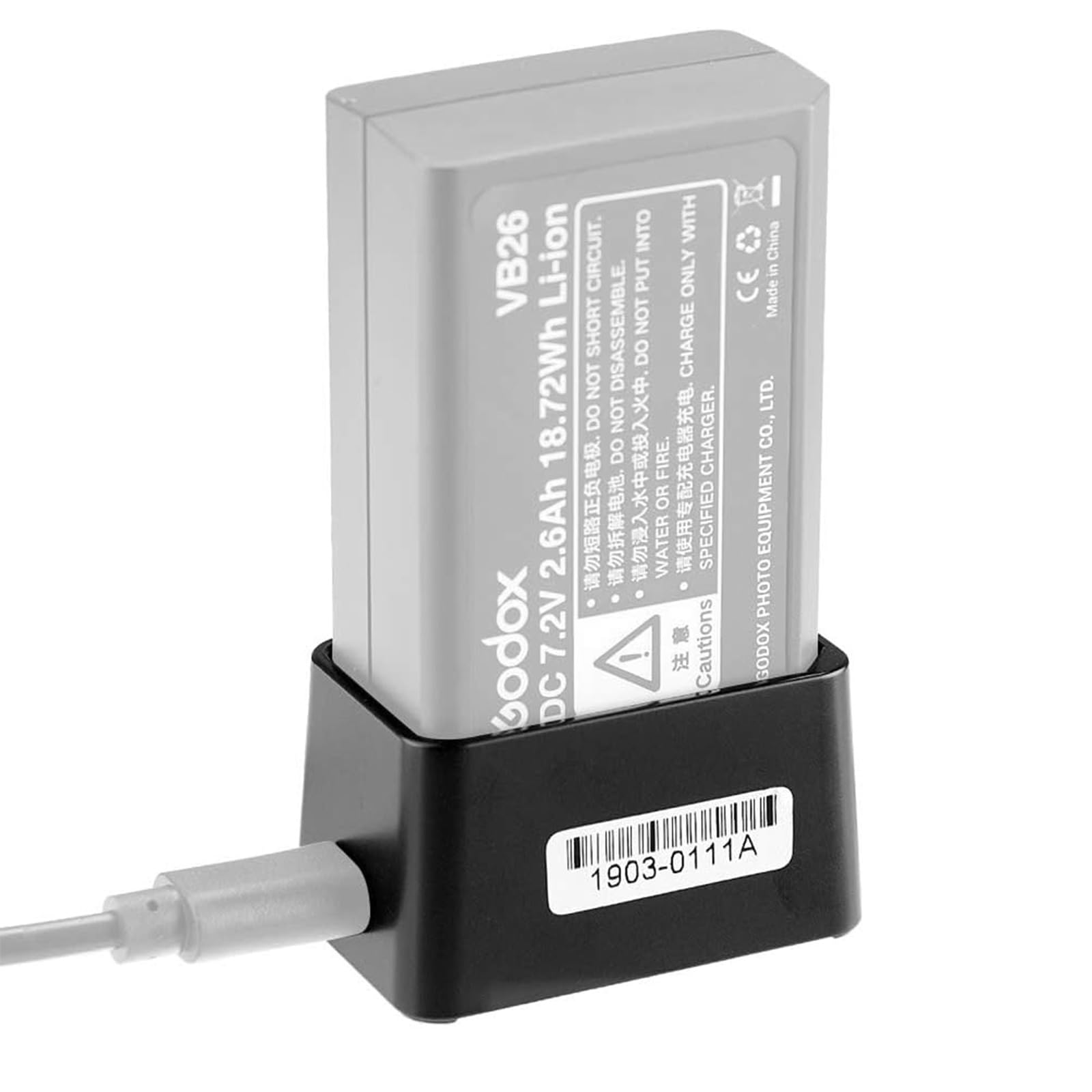 Foto 7 pulgar | Cargador De Batería Godox Vc26 Usb Dc 5v 2.0a Para V860iiic Flash - Venta Internacional.