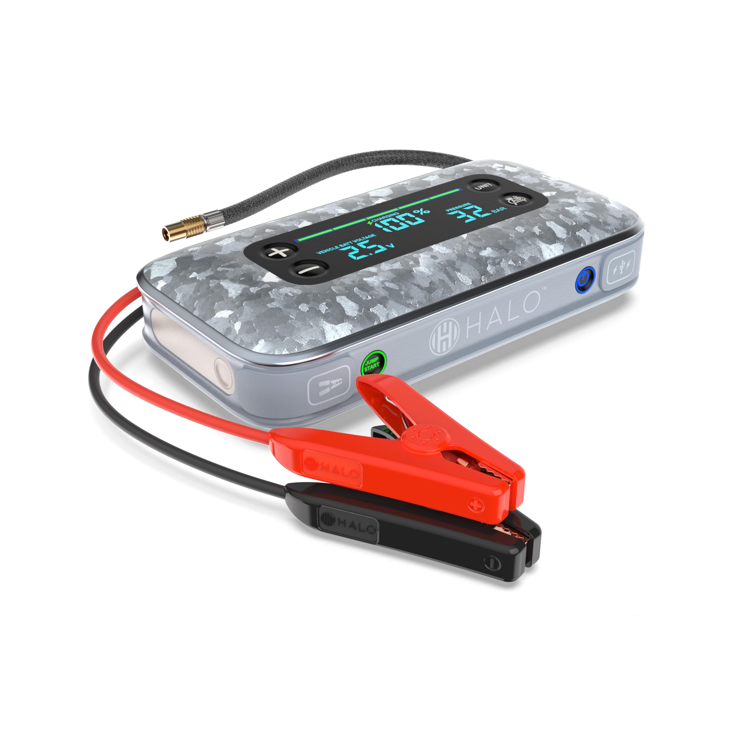 Arrancador Portátil Para Vehículos Halo Bolt Air+ 1750 Silver - Venta Internacional.