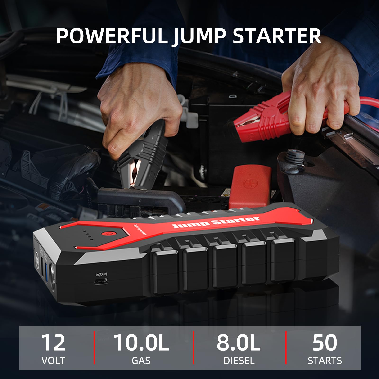 Foto 3 pulgar | Arrancador Portátil Para Coche Dbpower 3000a/80.66wh 12v - Venta Internacional.