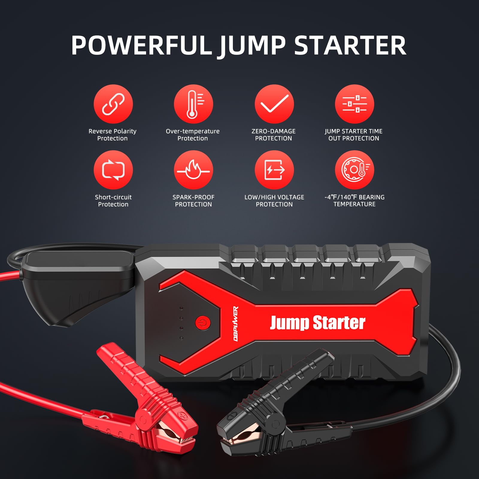 Foto 5 pulgar | Arrancador Portátil Para Coche Dbpower 3000a/80.66wh 12v - Venta Internacional.