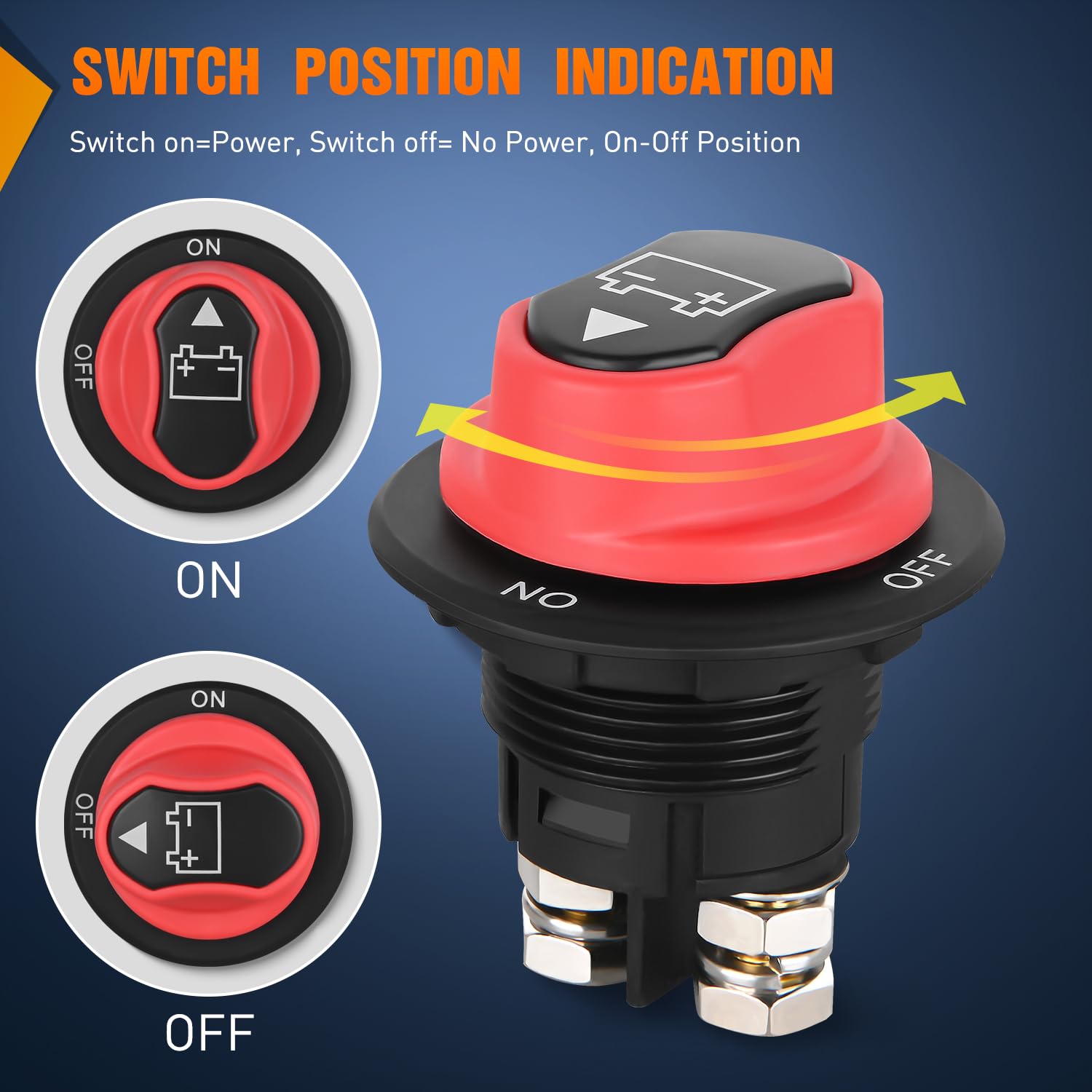 Foto 3 pulgar | Interruptor De Desconexión De Batería Nilight 100a 12v-48v A Prueba De Agua - Venta Internacional.