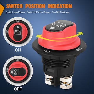 Foto 2 | Interruptor De Desconexión De Batería Nilight 100a 12v-48v A Prueba De Agua - Venta Internacional.