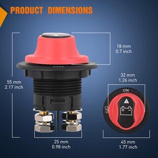 Foto 6 | Interruptor De Desconexión De Batería Nilight 100a 12v-48v A Prueba De Agua - Venta Internacional.