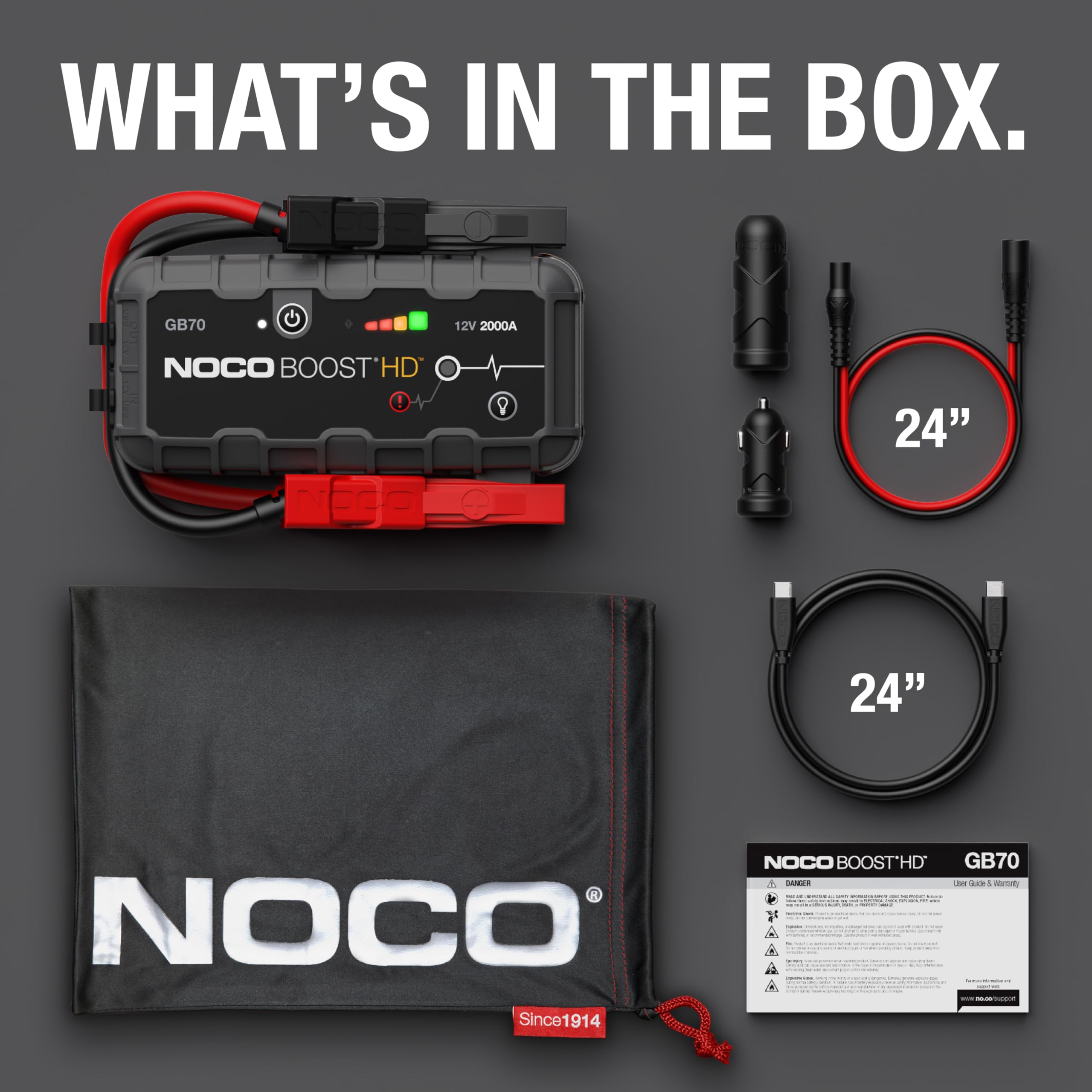 Foto 8 pulgar | Batería De Coche Jump Starter Noco Boost Hd Gb70 2000a 12v - Venta Internacional.