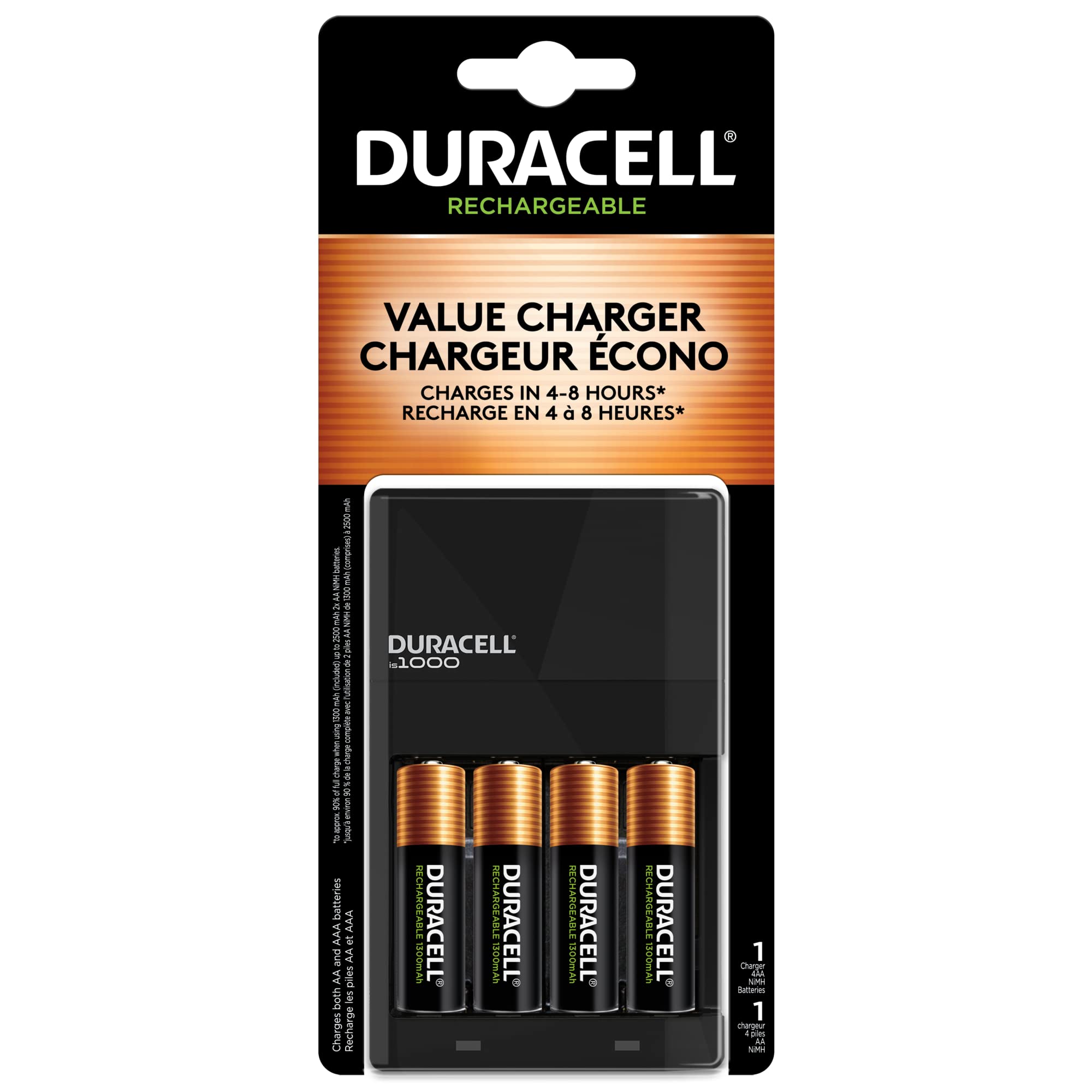 Foto 2 pulgar | Cargador De Baterías Duracell Ion Speed 1000 Para Aa/aaa Con 4 Aa - Venta Internacional.