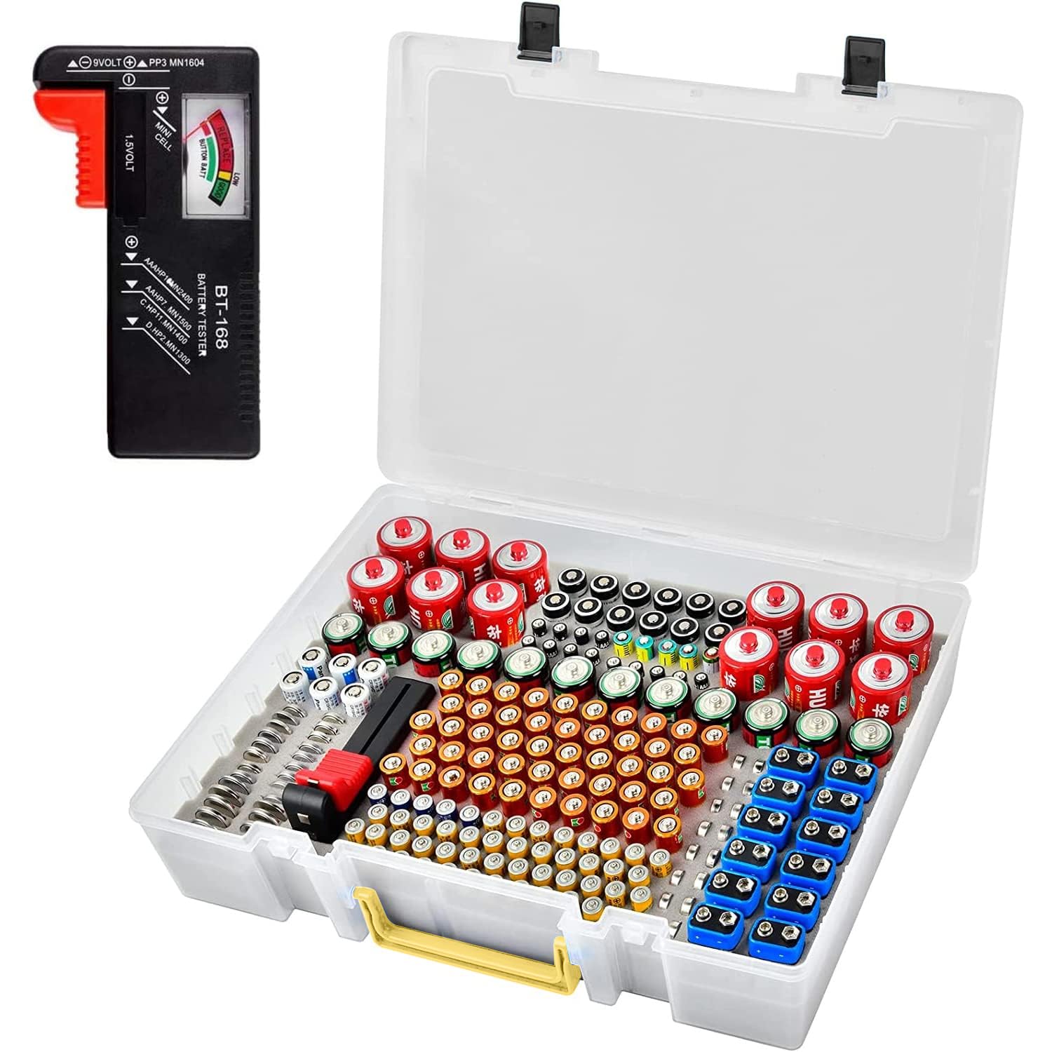 Foto 2 pulgar | Organizador De Baterías Alkoo Con Comprobador Bt-168, Color Azul - Venta Internacional.