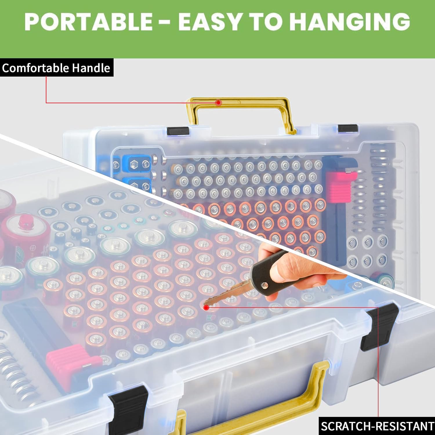 Foto 5 | Organizador De Baterías Alkoo Con Comprobador Bt-168, Color Azul - Venta Internacional.