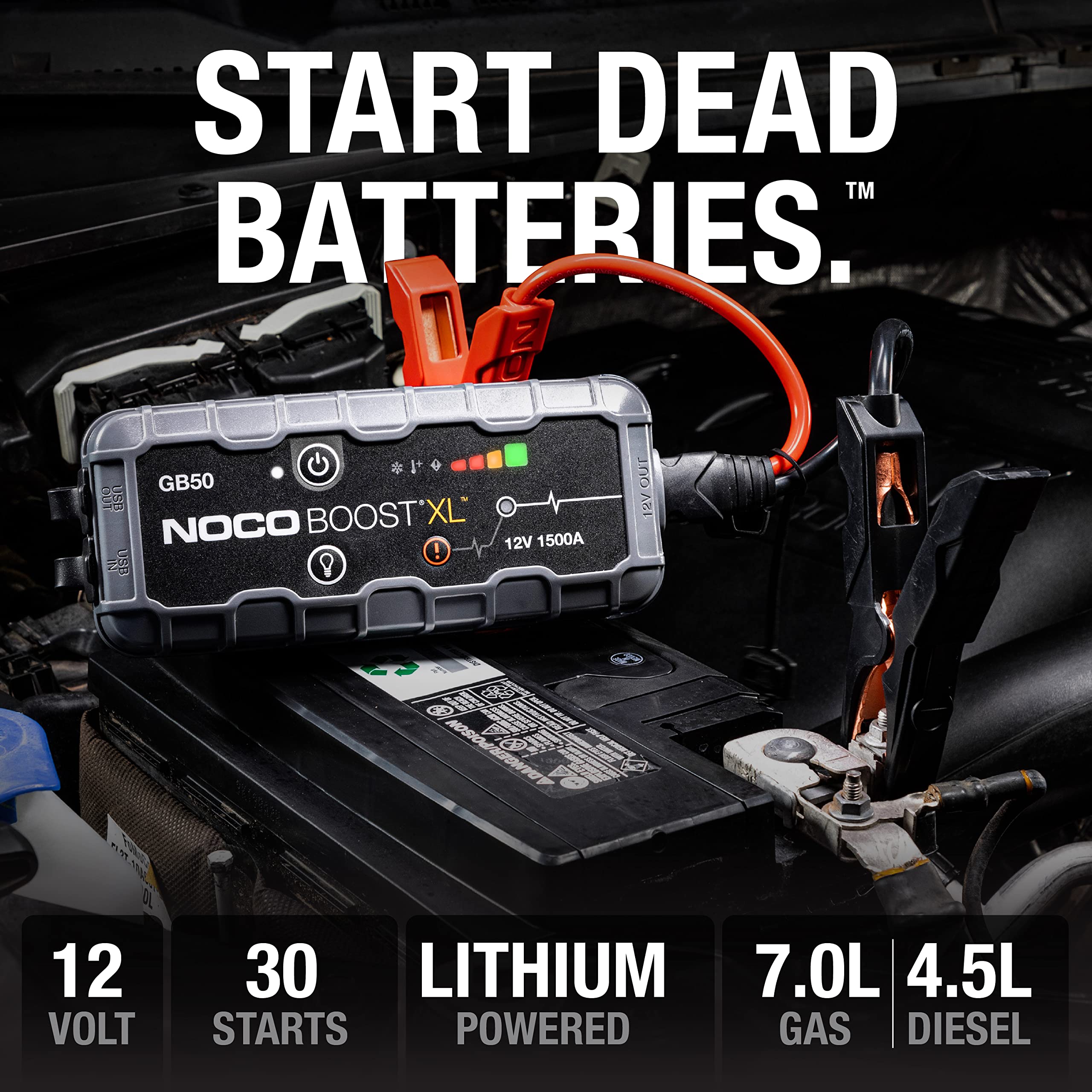 Foto 3 pulgar | Jump Starter Noco Boost Xl Gb50 1500a 12 V Litio - Venta Internacional.