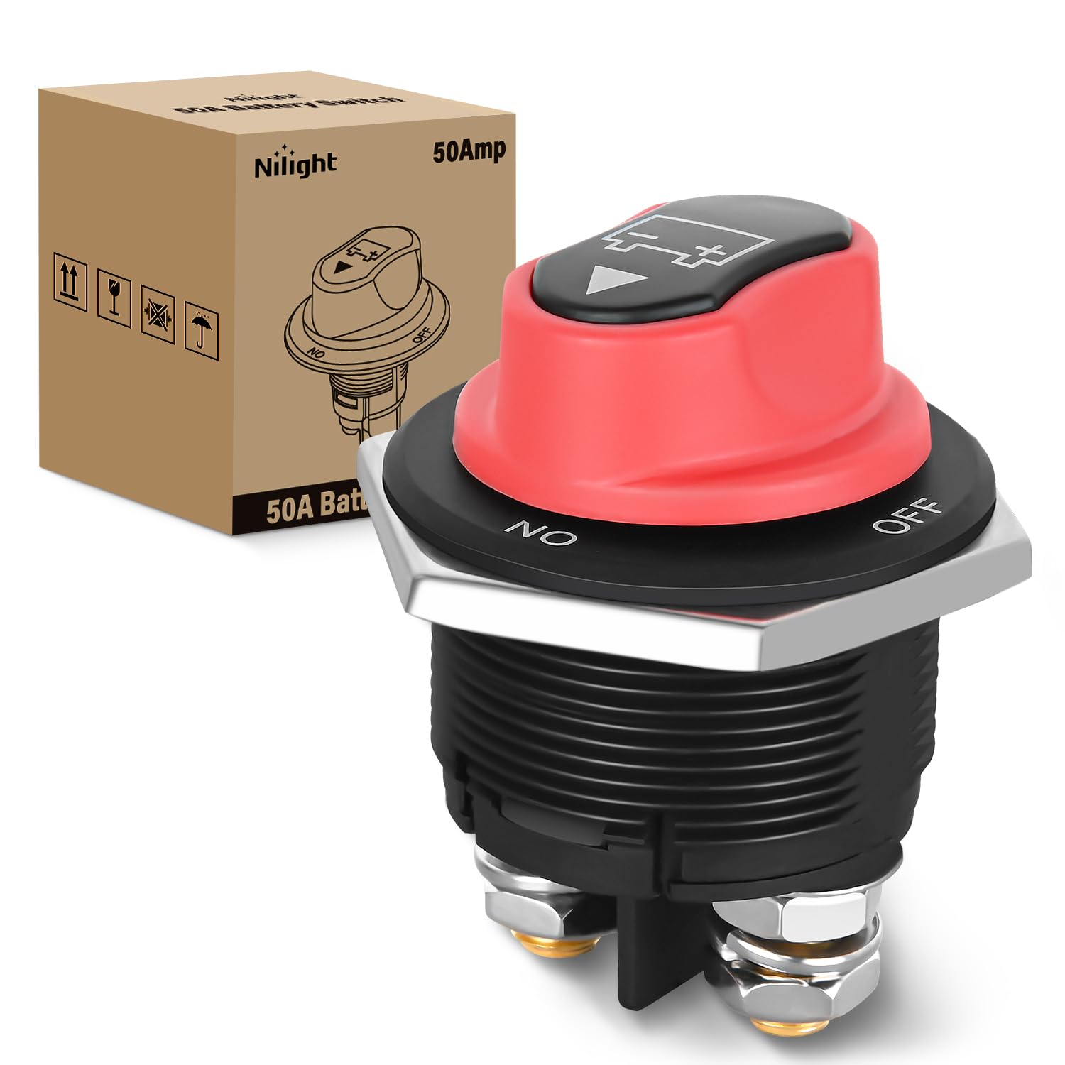 Foto 2 pulgar | Interruptor De Desconexión De Batería Nilight 200a 12v-48v A Prueba De Agua - Venta Internacional.