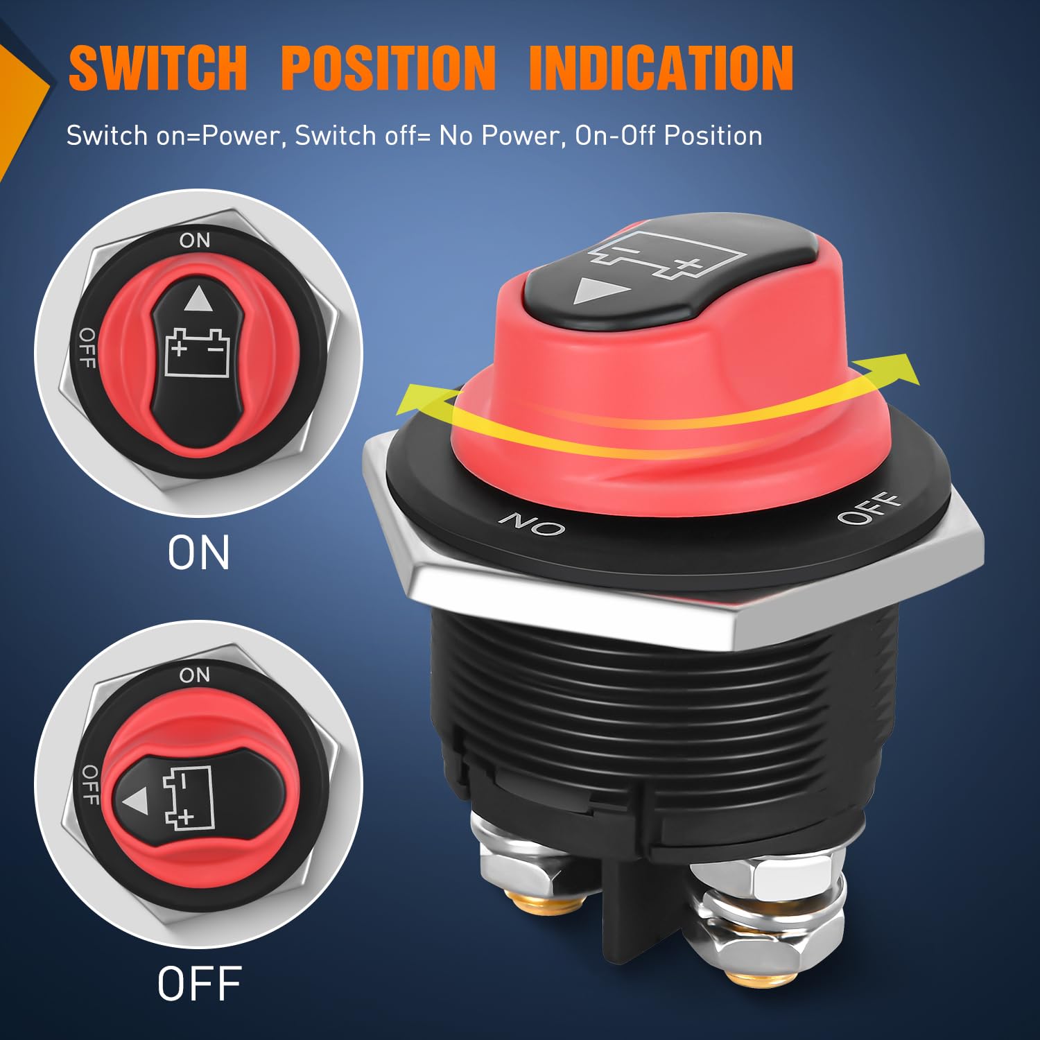 Foto 3 pulgar | Interruptor De Desconexión De Batería Nilight 200a 12v-48v A Prueba De Agua - Venta Internacional.