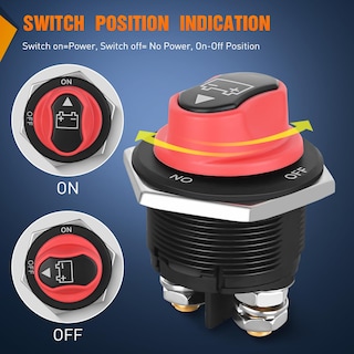 Foto 2 | Interruptor De Desconexión De Batería Nilight 200a 12v-48v A Prueba De Agua - Venta Internacional.