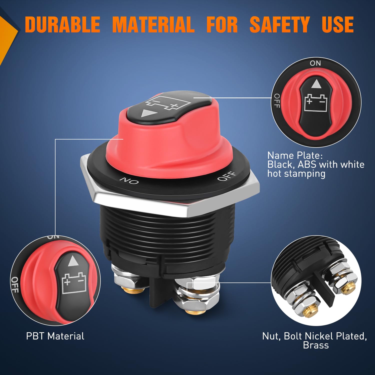 Foto 5 pulgar | Interruptor De Desconexión De Batería Nilight 200a 12v-48v A Prueba De Agua - Venta Internacional.