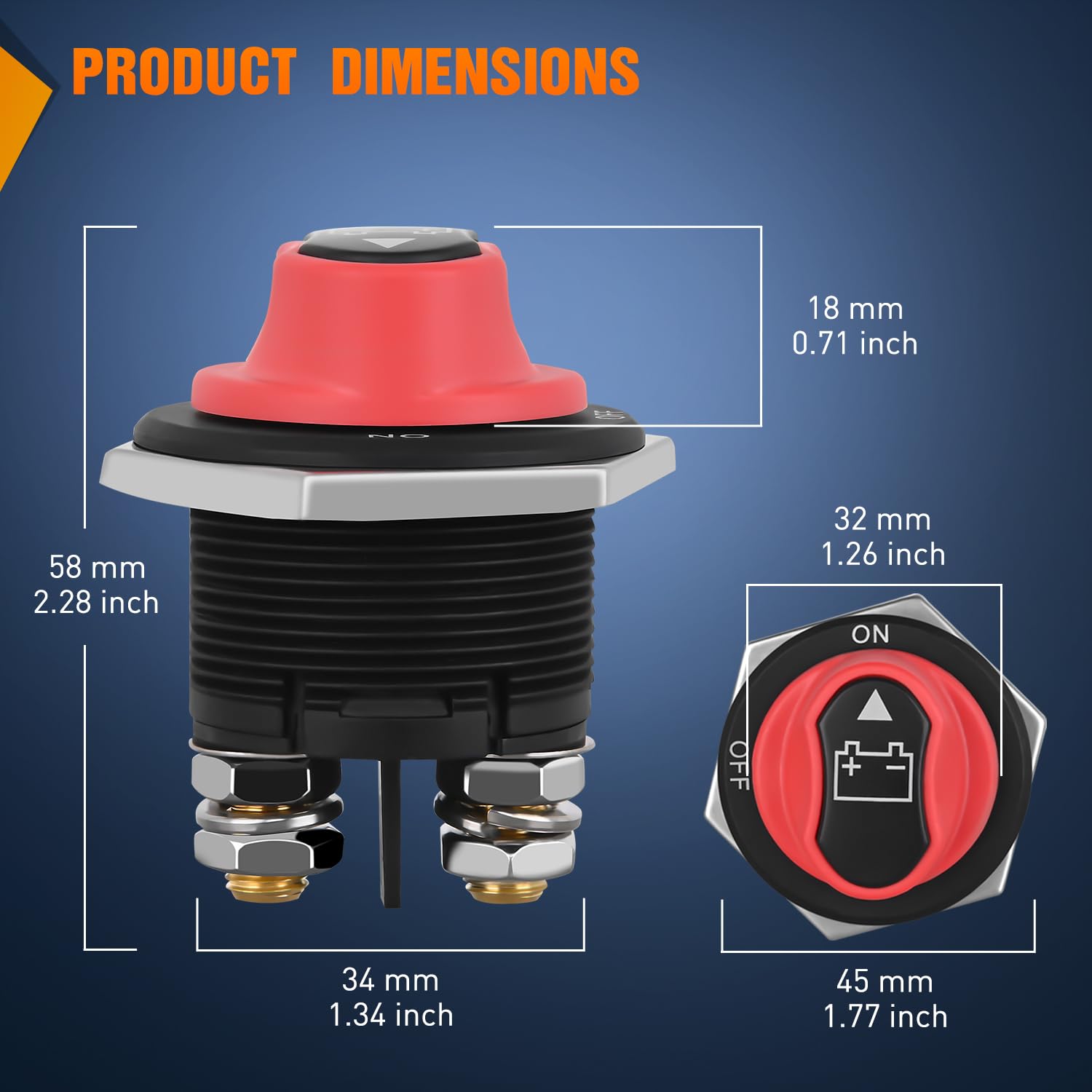 Foto 7 pulgar | Interruptor De Desconexión De Batería Nilight 200a 12v-48v A Prueba De Agua - Venta Internacional.