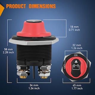 Foto 6 | Interruptor De Desconexión De Batería Nilight 200a 12v-48v A Prueba De Agua - Venta Internacional.