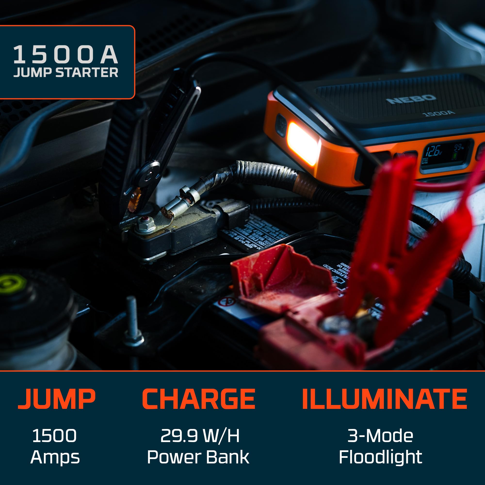 Foto 5 pulgar | Batería De Coche Portátil Jump Starter Nebo 1500a 29,9 Wh - Venta Internacional.