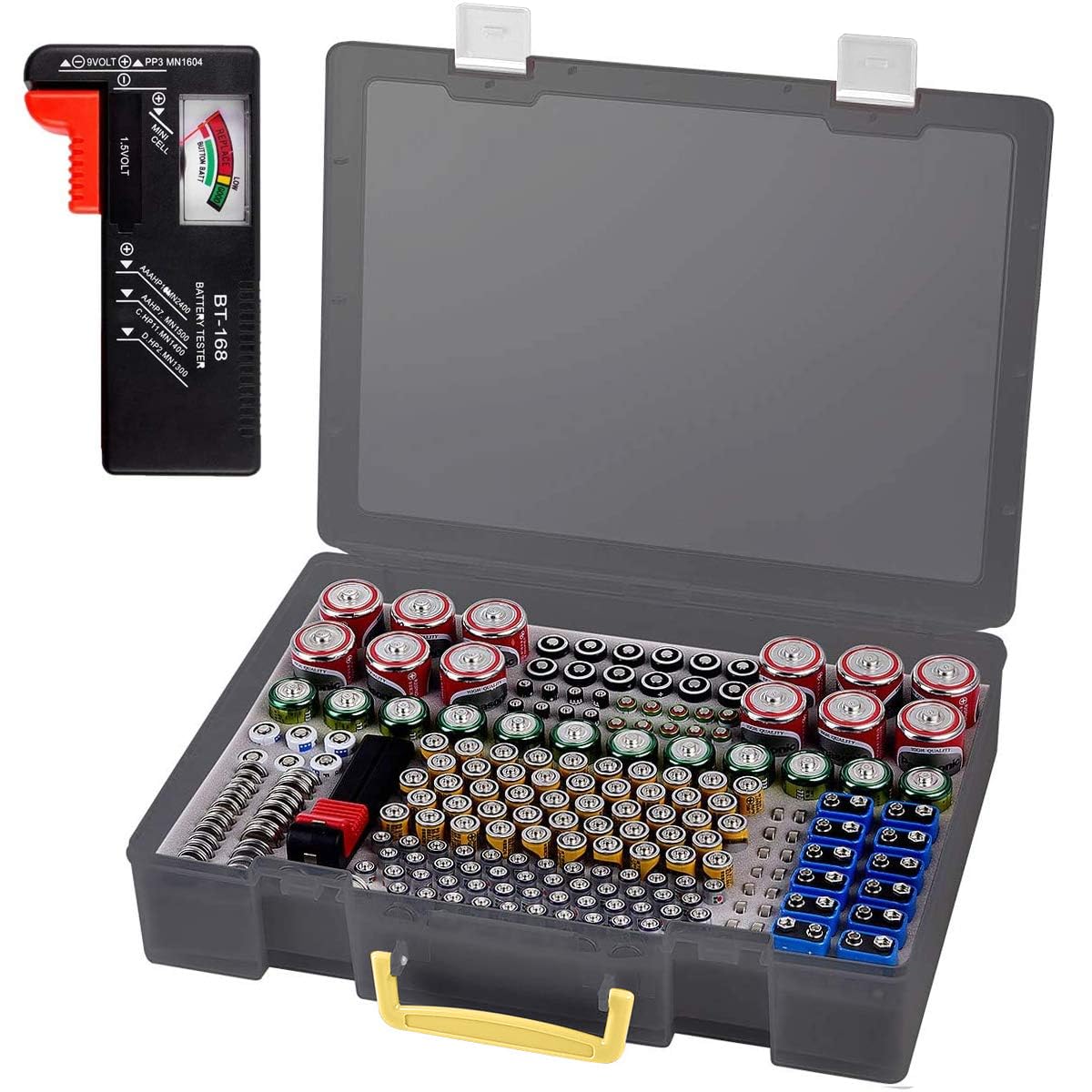 Foto 1 | Organizador De Baterías Y Soporte De Almacenamiento Alkoo Con Comprobador Bt-168 - Venta Internacional.