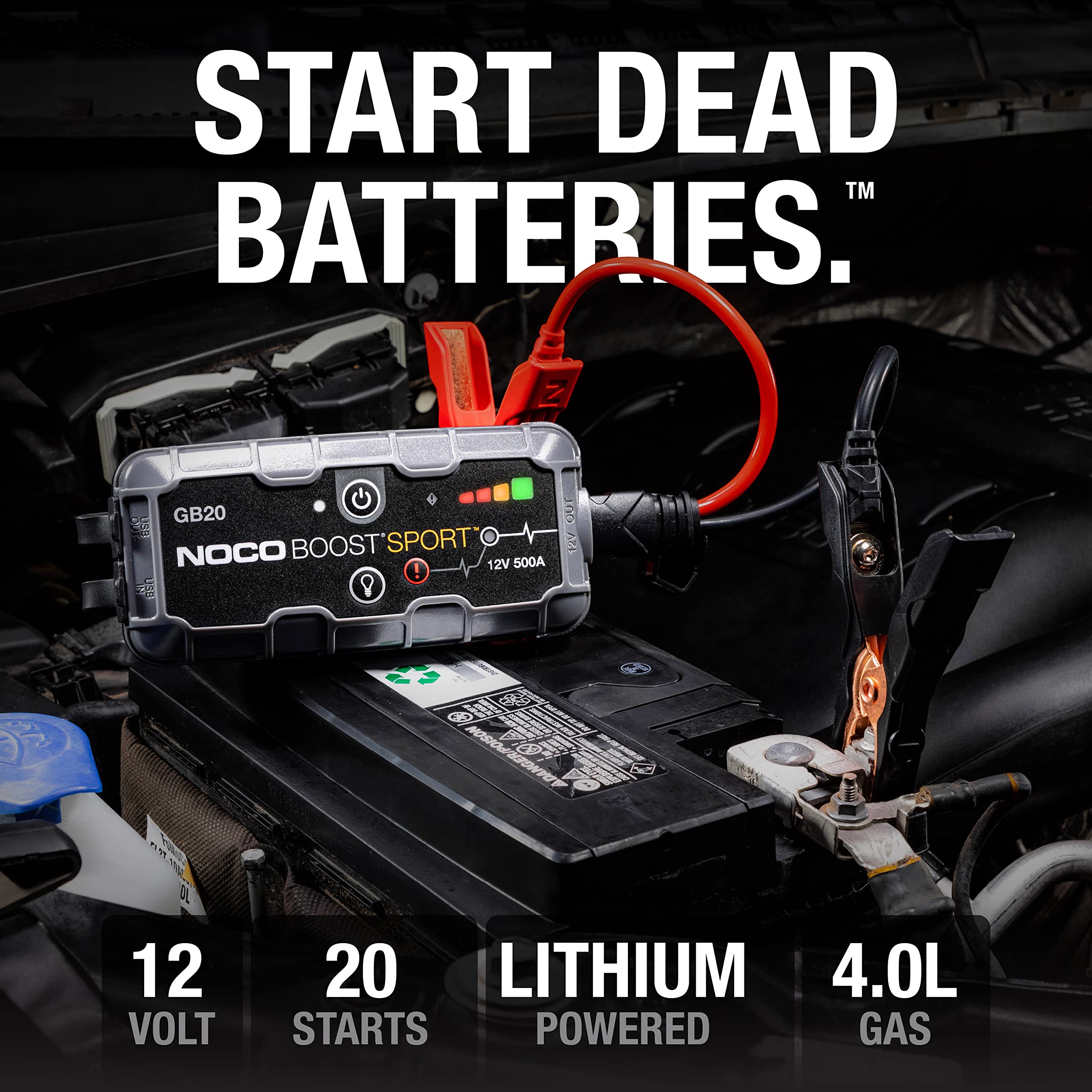 Foto 3 pulgar | Jump Starter Noco Boost Sport Gb20 500a 12 V Litio Negro - Venta Internacional.