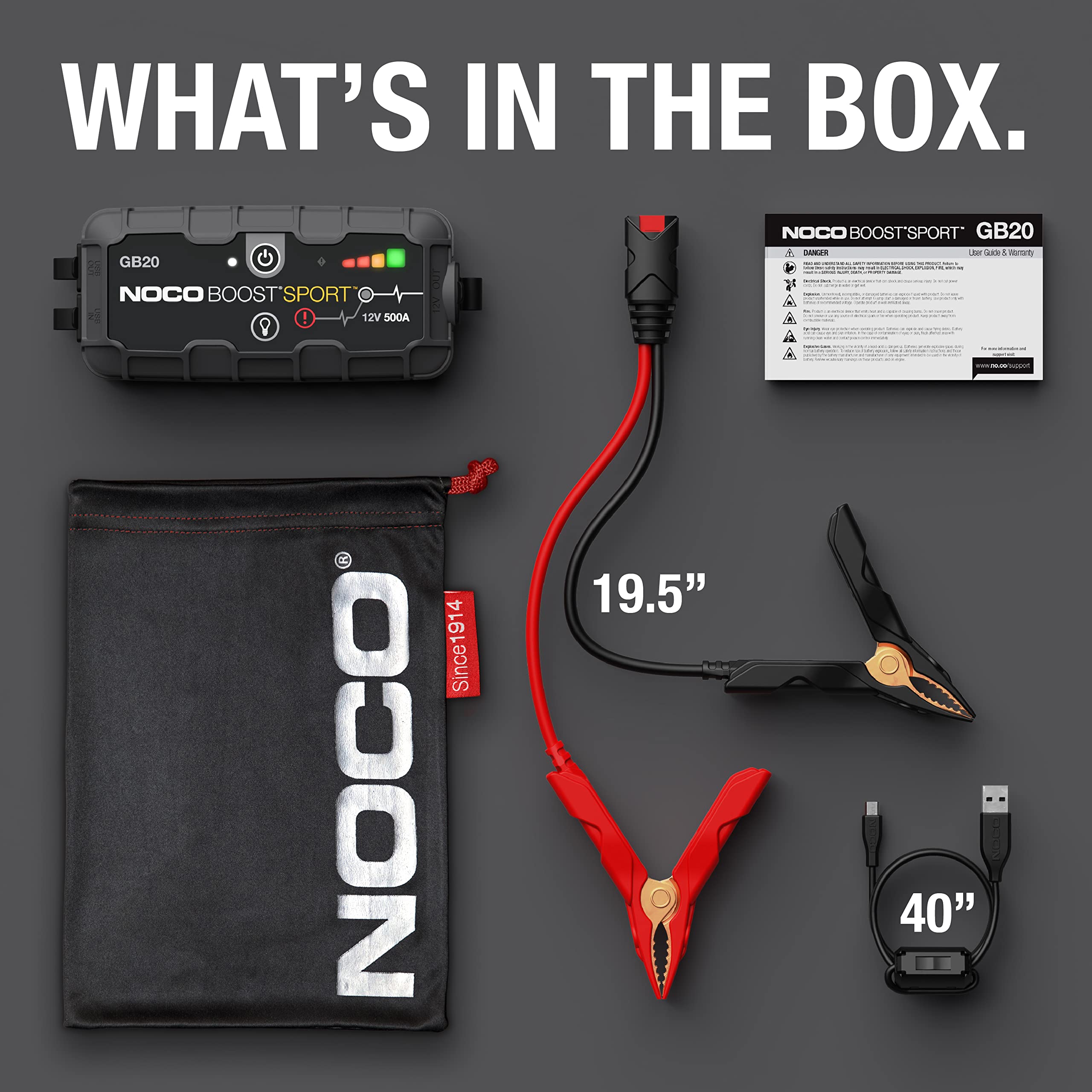 Foto 7 pulgar | Jump Starter Noco Boost Sport Gb20 500a 12 V Litio Negro - Venta Internacional.
