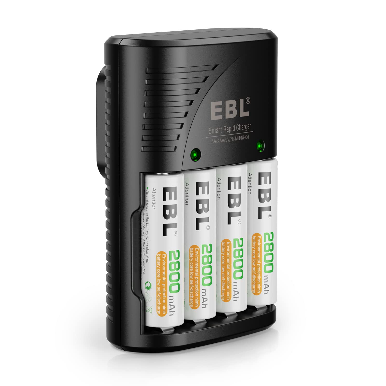 Foto 2 pulgar | Cargador De Batería Ebl Recargable Aa 2800 Mah  Paquete De 4 Con 9 V - Venta Internacional.