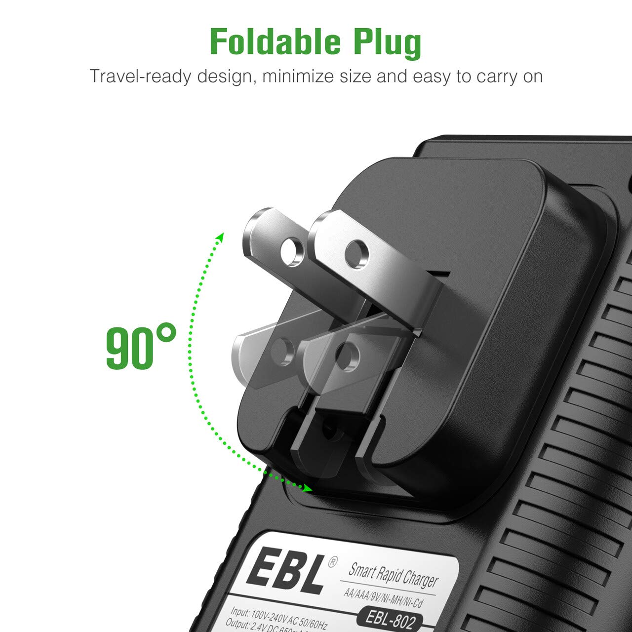 Foto 6 | Cargador De Batería Ebl Recargable Aa 2800 Mah  Paquete De 4 Con 9 V - Venta Internacional.