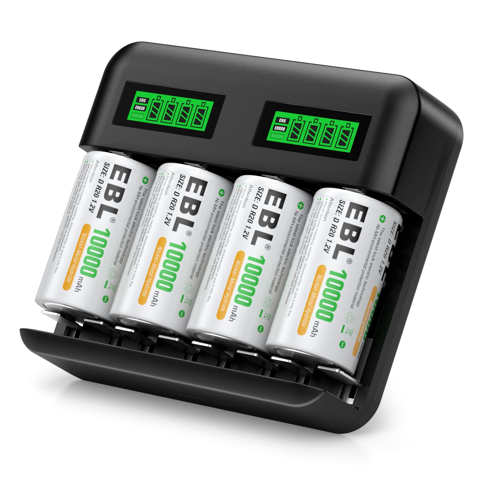 Foto 1 | Baterías Recargables Y Cargador Ebl De 10000 Mah D  Paquete De 4 - Venta Internacional.