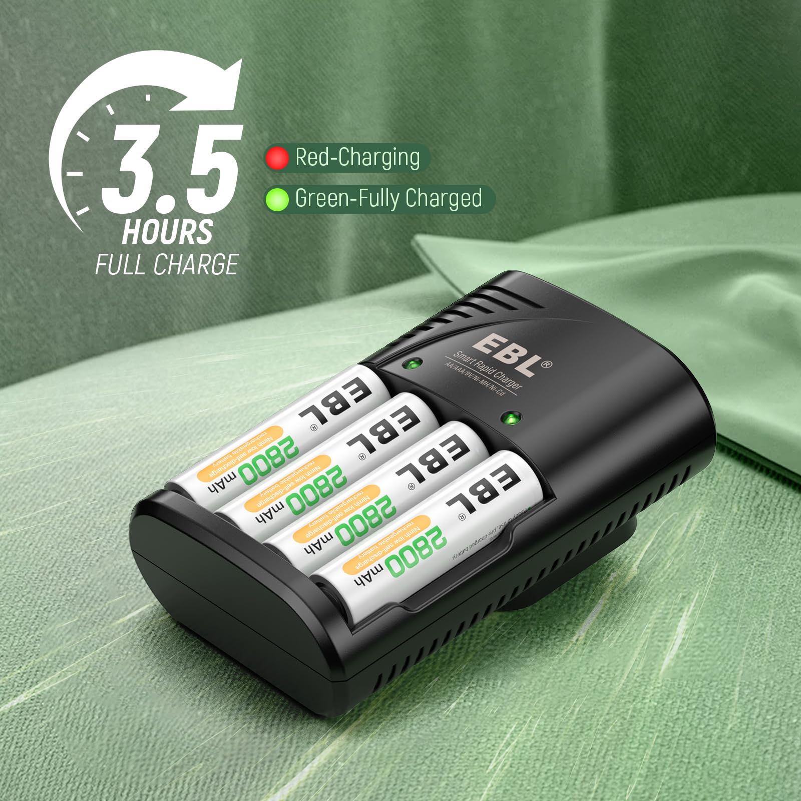Foto 6 pulgar | Cargador De Batería Ebl Recargable Aa 2800 Mah  Paquete De 8 Con 9 V - Venta Internacional.