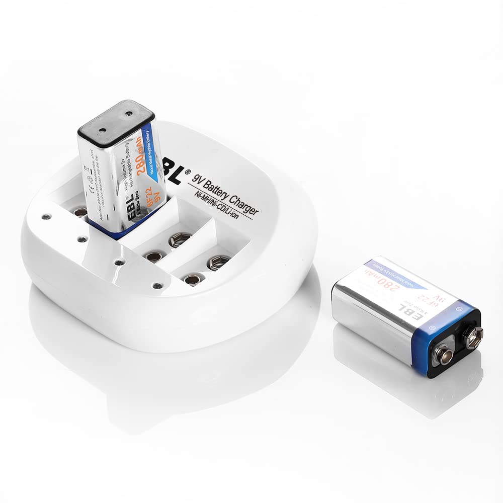 Foto 5 pulgar | Cargador De Batería Ebl De 4 Compartimentos  9 V  Iones De Litio Con 4 X 600 Mah - Venta Internacional.