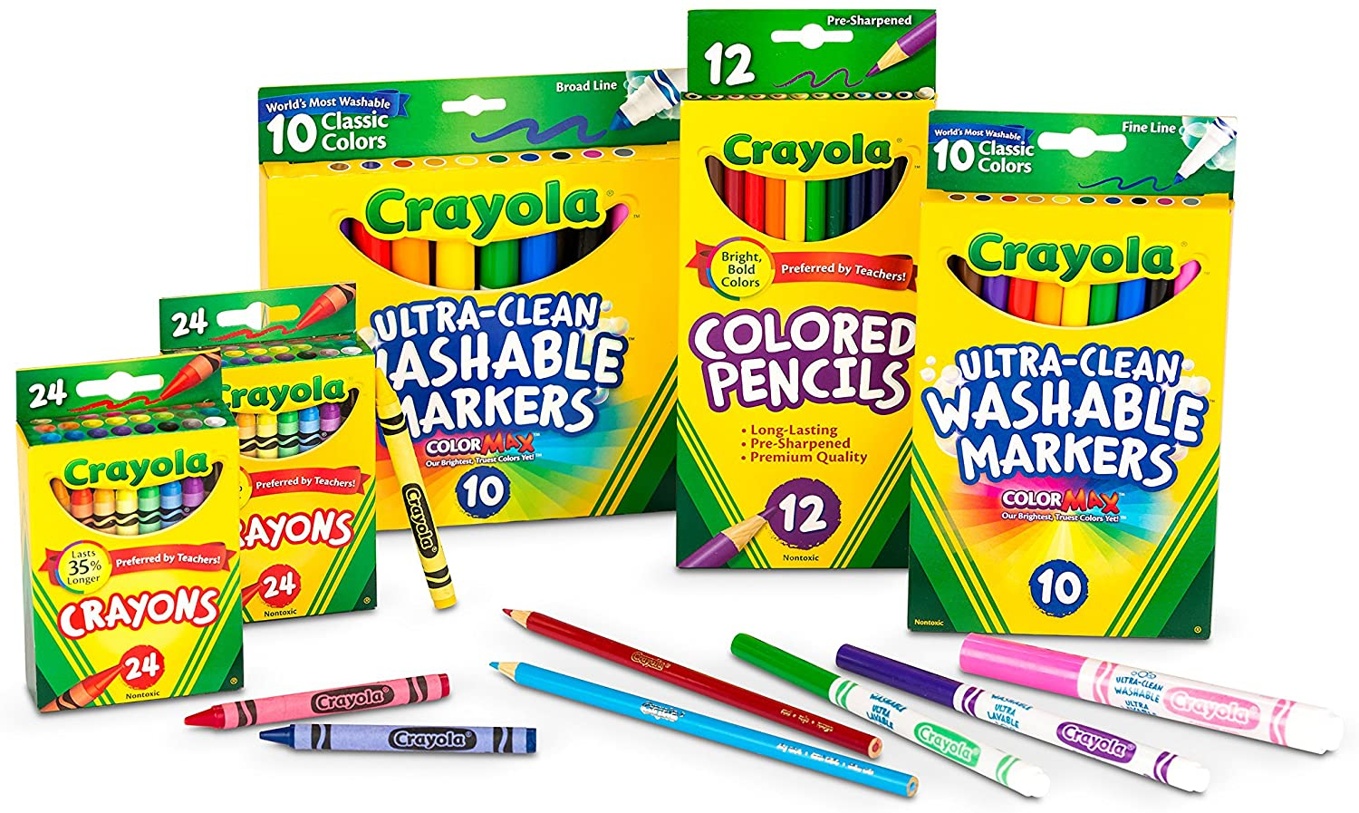 Foto 4 | Venta Internacional- Material Escolar Crayola para Niñas y Niños Crayones Marcadores y Lápices de Colores 80 Piezas