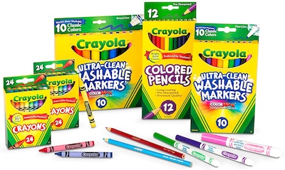 Foto 4 | Venta Internacional- Material Escolar Crayola para Niñas y Niños Crayones Marcadores y Lápices de Colores 80 Piezas