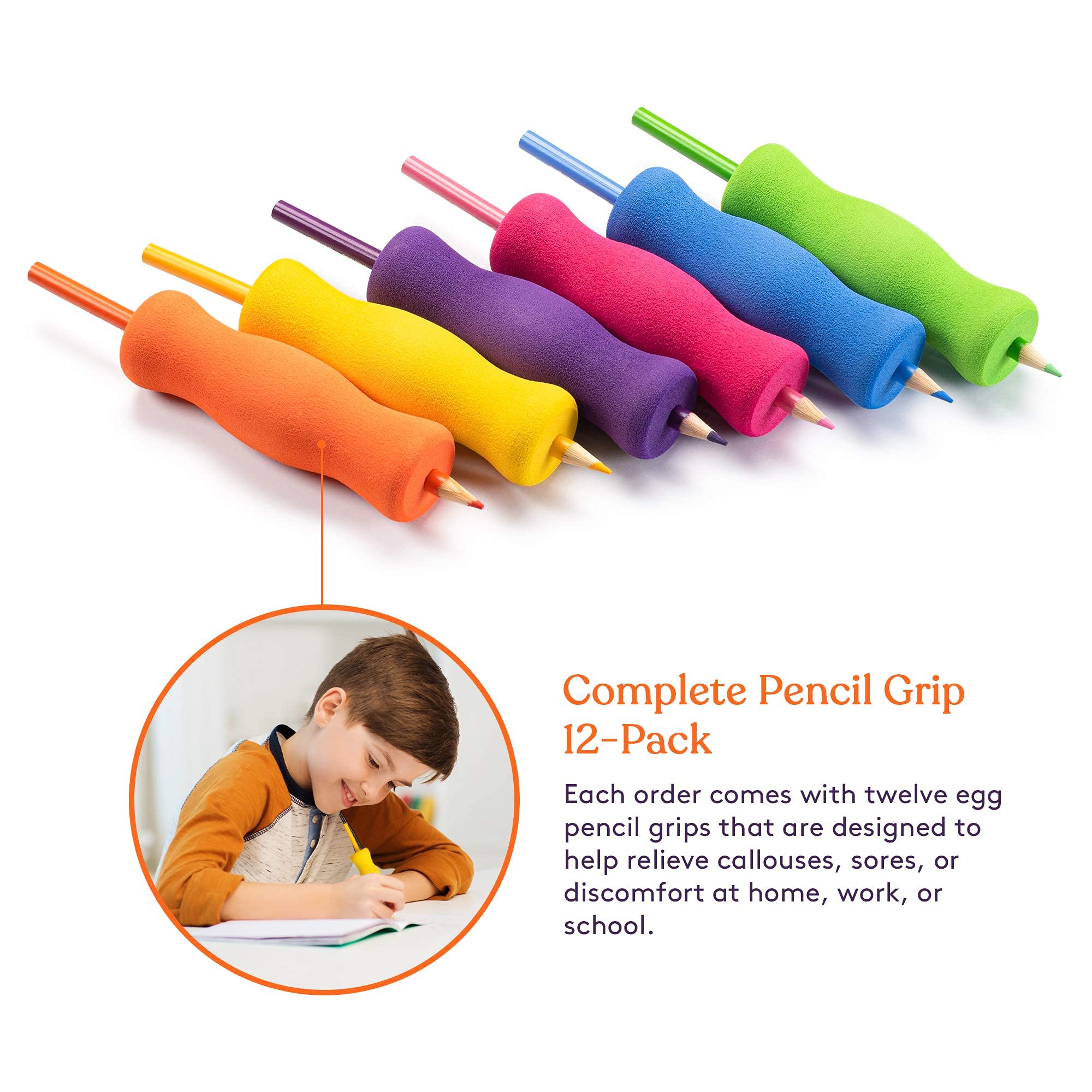 Foto 7 pulgar | Empuñaduras De Espuma Para Lápices, Suministros Especiales De Larga Duración Para Niños Y Adultos (12) - Venta