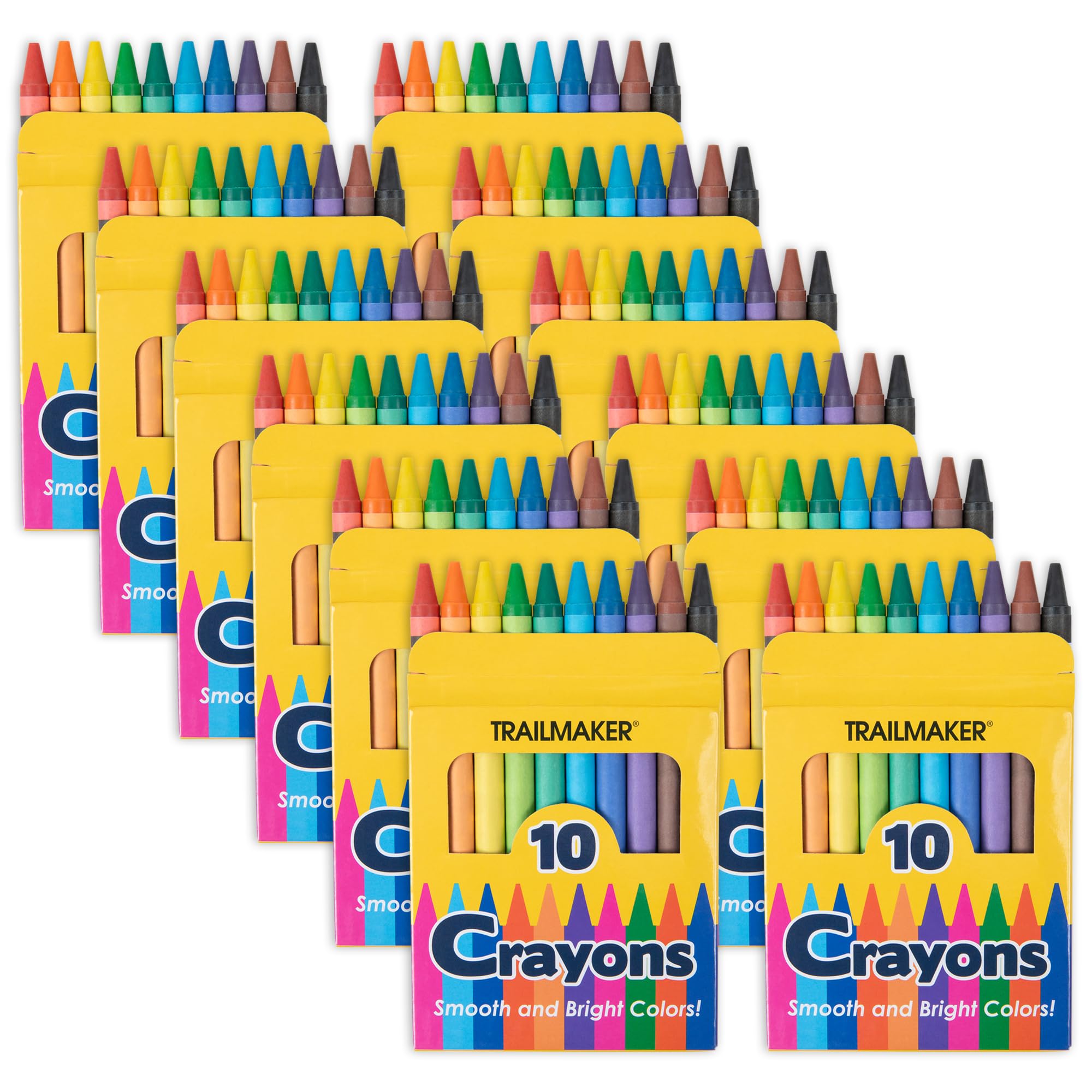 Foto 2 pulgar | Cera De Abejas Lavable Crayons Trail Maker, 12 Paquetes De 10 - Venta Internacional.