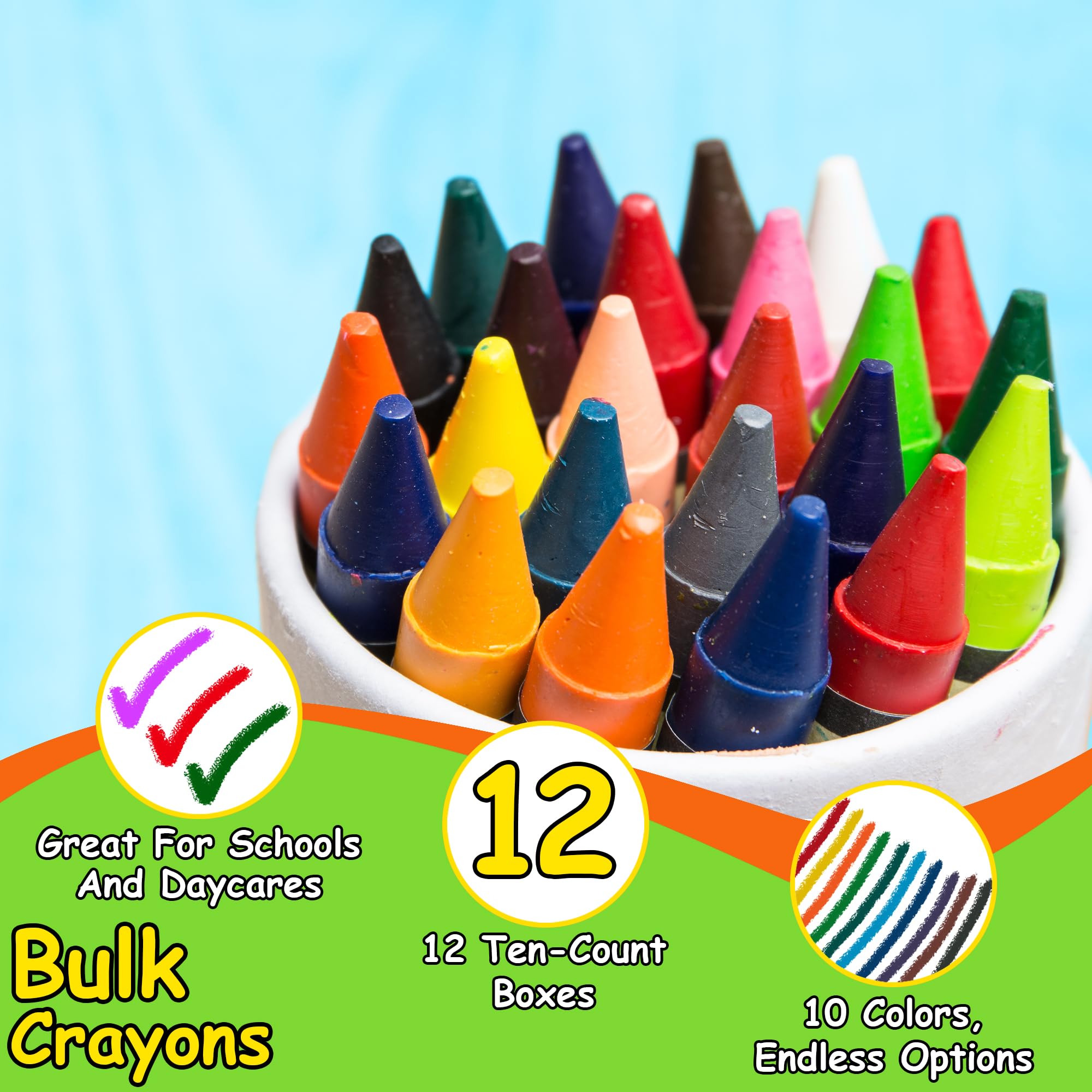 Foto 5 pulgar | Cera De Abejas Lavable Crayons Trail Maker, 12 Paquetes De 10 - Venta Internacional.