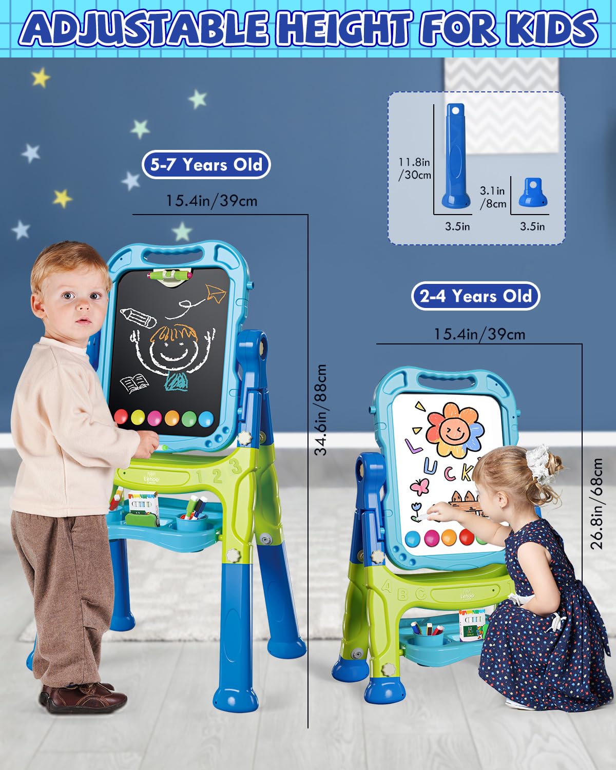 Foto 2 | Arte Infantil Easel Lehoo Castle 4 En 1 De Doble Cara Con Accesorios - Venta Internacional.