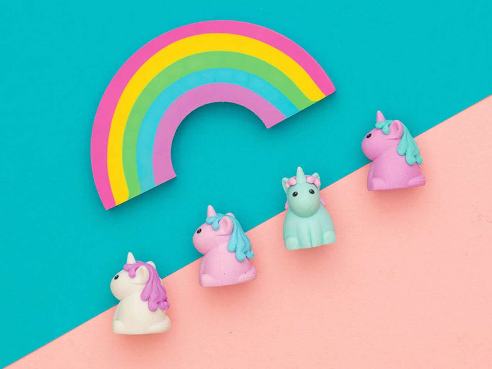 Foto 4 pulgar | Gomas de Unicornio y de Arcoirís Ooly de 4 pz
