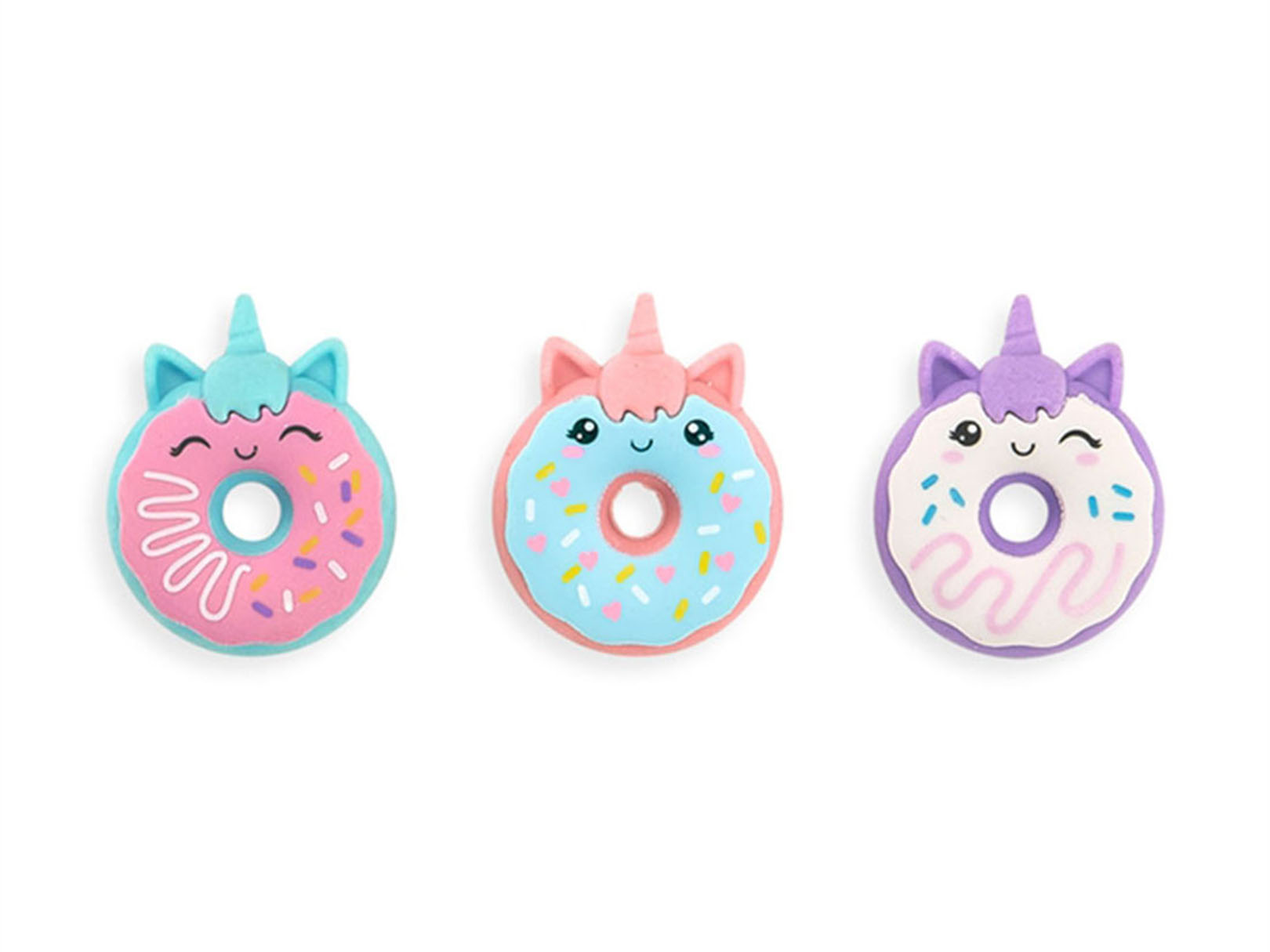 Foto 2 | Gomas de Donas de Unicornio Ooly Multicolor 3 Piezas