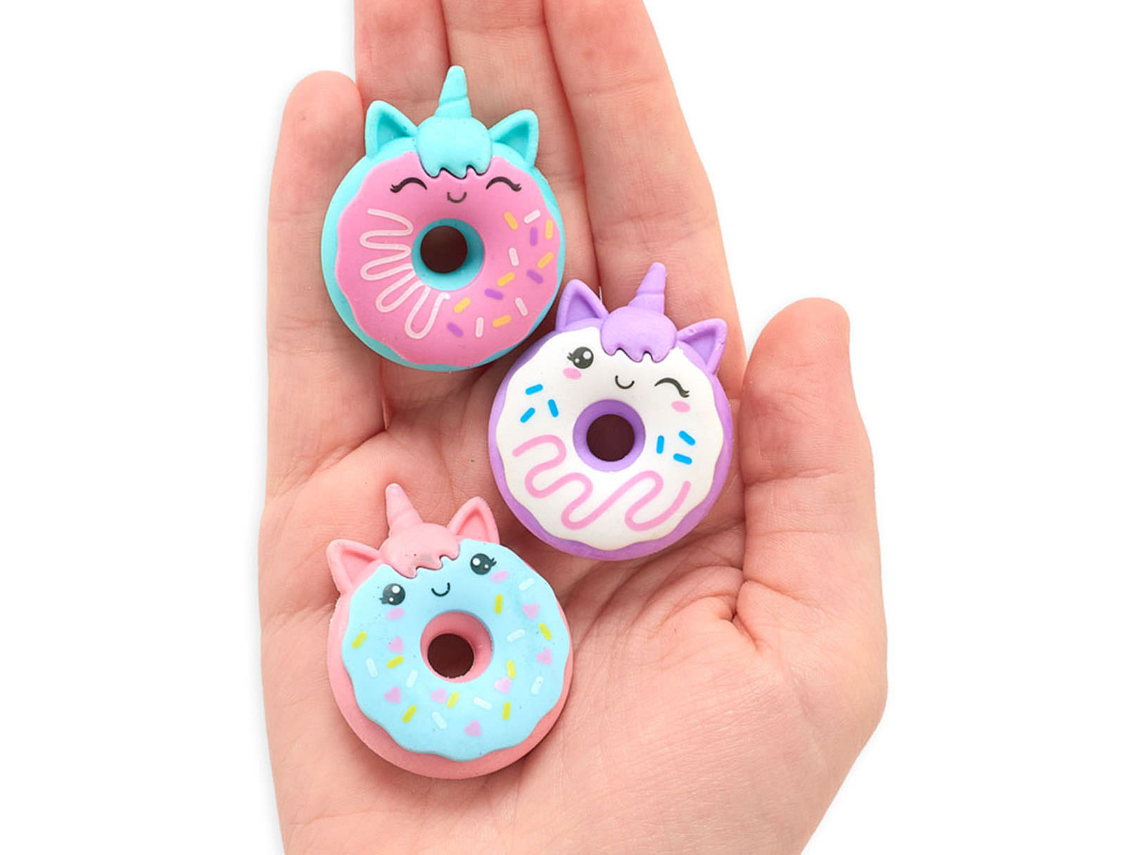 Foto 3 | Gomas de Donas de Unicornio Ooly Multicolor 3 Piezas