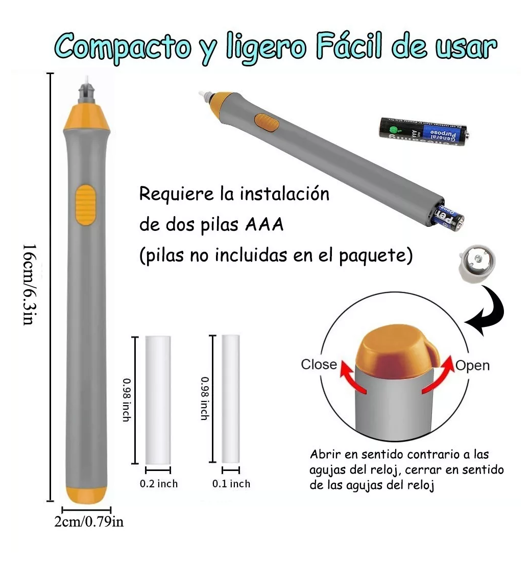 Foto 3 | Borrador Eléctrico Dibujo De Lápiz Ajustable 230 Repuestos Gris/amarillo