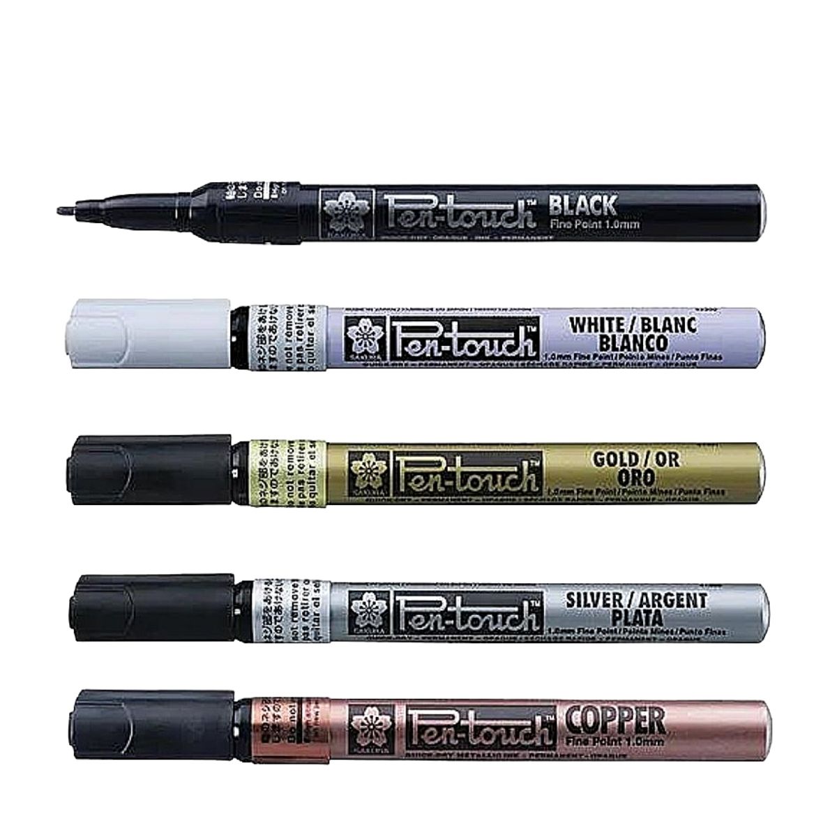 Plumones Permanentes Sakura Pen Touch 5 Colores