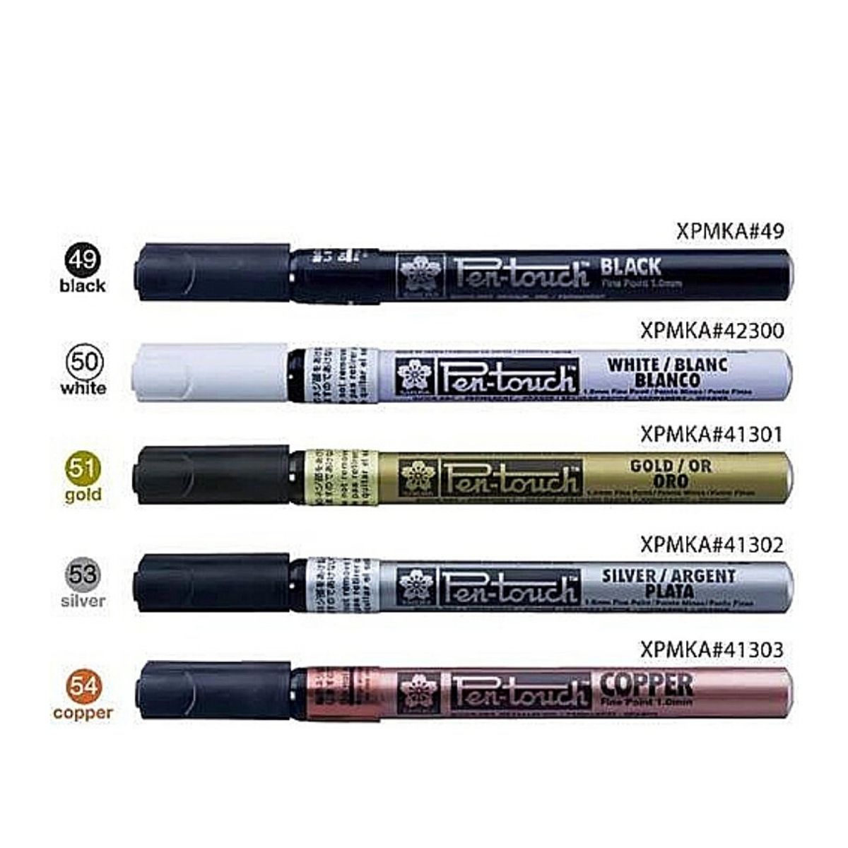 Foto 3 pulgar | Plumones Permanentes Sakura Pen Touch 5 Colores